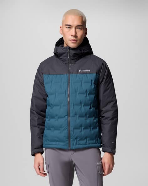 Buy Columbia Men Colourblock Regular Fit Puffer Jacket Teal