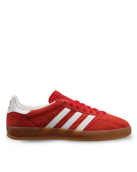 Buy Adidas Originals Gazelle Indoor Low-Top Lace-Up Shoes Red