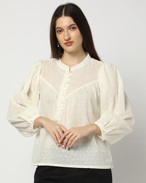 yousta Women Gathered Flared Top-picture-36