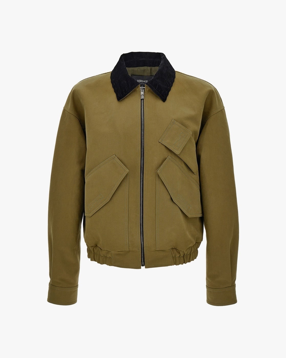 Buy VERSACE Milano Stamp Blouson Jacket | Green Color Men | AJIO LUXE