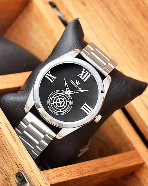 Crestello Men Stainless Steel Analogue Watch - CR-GR248-BLK-CH