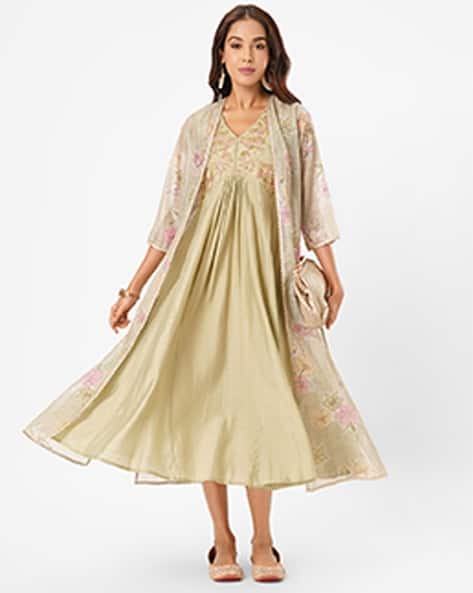 Women Embroidered Fit Flare Dress