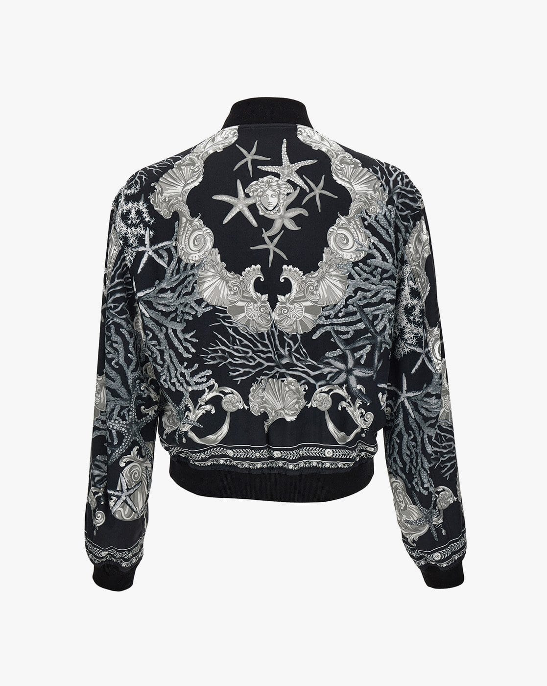 versace バロック柄 ジャケット ブラック &グレー 54 Versace バロック柄ジャケット