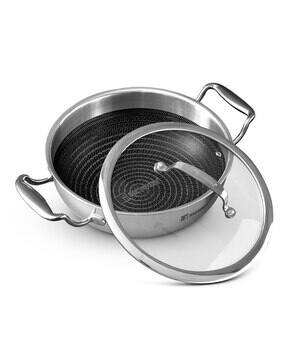 bergner Stainless Steel  Kadai with Glass Lid -picture-37