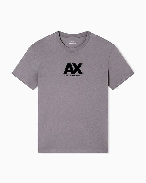 Buy ARMANI EXCHANGE Men Brand Print Regular Fit R Online | Ajio.com