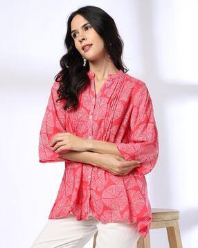 siyahi Women Floral Print Relaxed Fit Tunic with Pintucks-picture-51