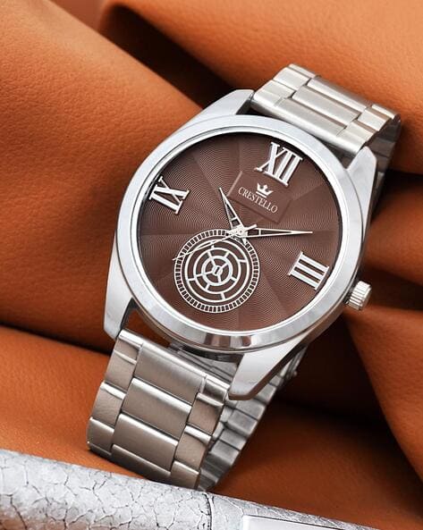 Crestello Men Stainless Steel Analogue Watch - CR-GR248-BRW-CH
