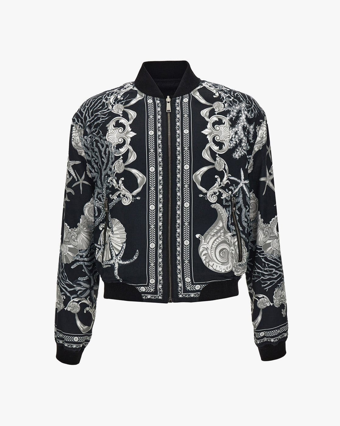 Buy VERSACE Barocco Sea Reversible Jacket | Black Color Men | AJIO