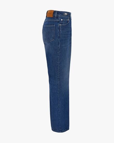 Buy VERSACE Medusa 95 Boyfriend Jeans | Blue Color Women