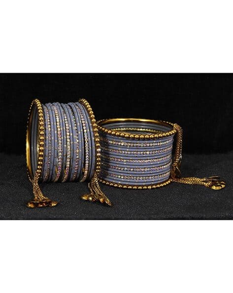 NMII Women Set of 38 Stone-Studded Bangles