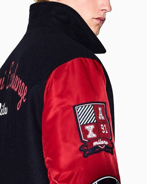 Blouson Jacket Armani Exchange Bomber Buy Red Black Jackets Coats