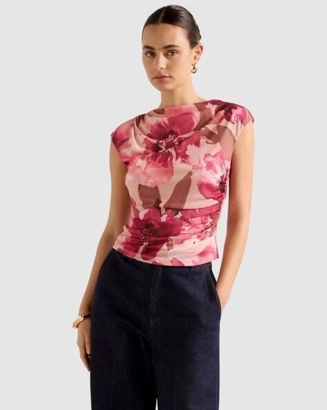 Forever New Women Floral Print Slim Fit Top