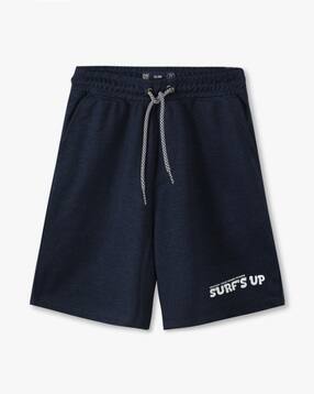 Boys Typographic Print Regular Fit Shorts