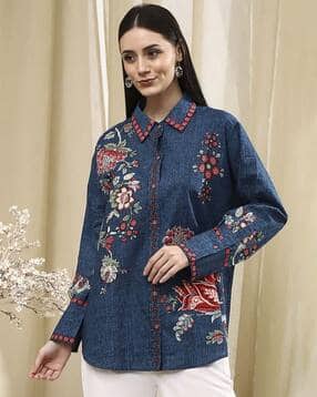 biba Women Floral Print Relaxed Fit Shirt-picture-39