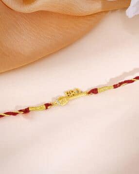 giva Men Sterling Silver Gold-Plated Hanuman Gadha Rakhi-picture-36