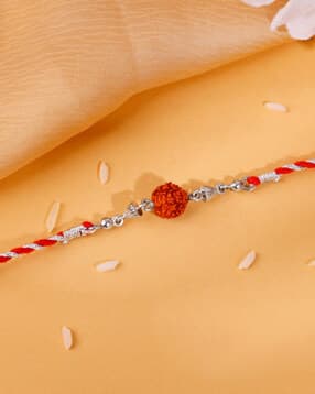 giva Men Sterling Silver Rudraksh Rakhi-picture-24