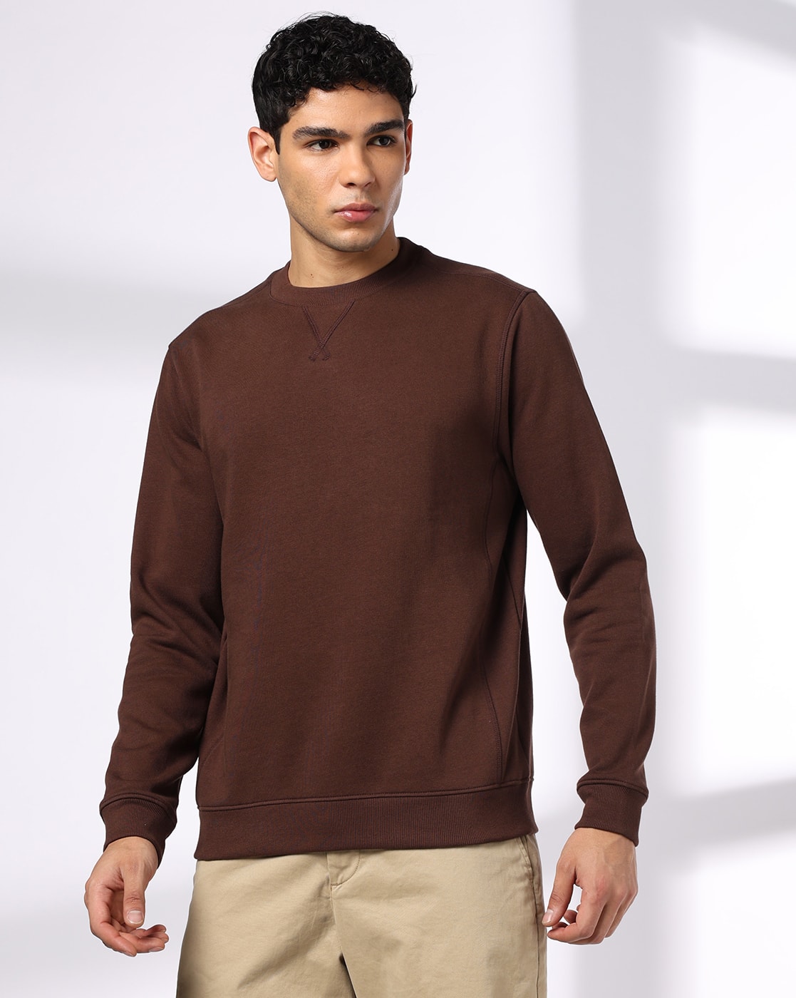 Buy Brown Sweatshirt & Hoodies for Men by NETPLAY Online | Ajio.com