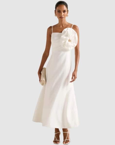Forever New Women Floral A-Line Square-Neck Dress