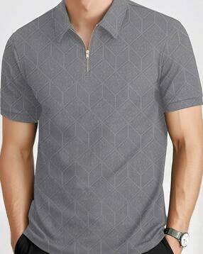 kajaru x ag Men Regular Fit Zip-Closure Polo T-Shirt-picture-11