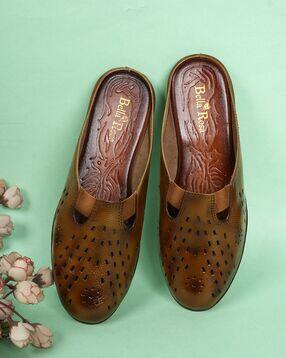 Women Mules with Genuine Leather Upper