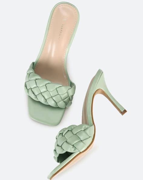 VAN HEUSEN Women Stylised-Toe Chunky Heeled Sandals