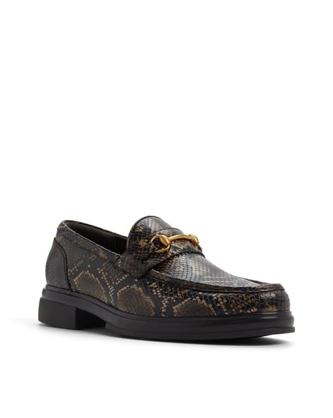 Men Animal Print Slip-On Loafers