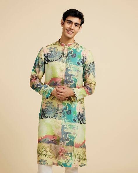 Diwas by Manyavar Men Floral Print Regular Fit Kurta