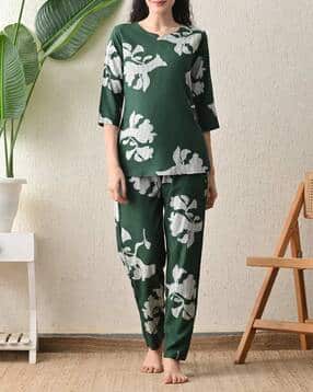 ichaa Women Floral Print Top & Pyjamas Set-picture-40