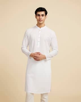 diwas by manyavar Men Regular Fit Cotton Kurta-picture-12