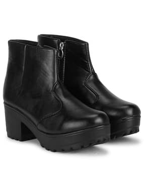 Women Ankle-Length Boots with Zip Closure-image-26