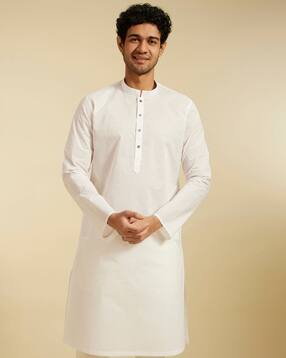 diwas by manyavar Men Regular Fit Kurta with Mandarin Collar-picture-15