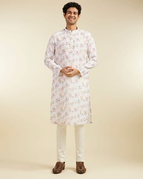 Diwas by Manyavar Men Geometric Print Regular Fit Kurta
