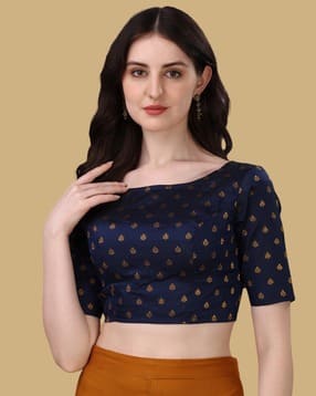 nyrika Women Patterned Back-Open Blouse-picture-22