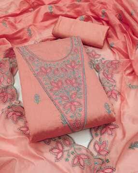 svaraa Women Embroidered 3-Piece Unstitched Dress Material-picture-14