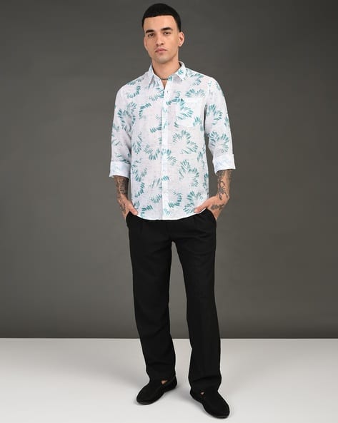 BHINDAS Men Abstract Regular Fit Shirt