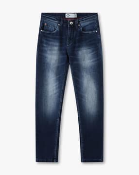 Boys Mid-Wash Regular Fit Jeans