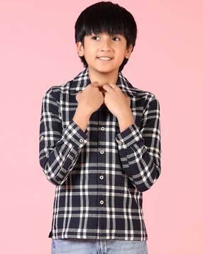 v-mart Boys Checks Regular Fit Shirt-picture-47