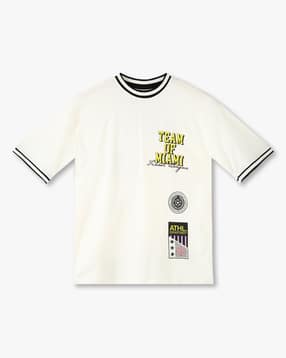 Boys Typographic Print Relaxed Fit Crew-Neck T-Shirt