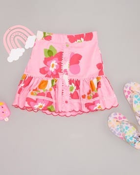 pantaloons junior Girls Flared Skirt with Flap Pockets-picture-10