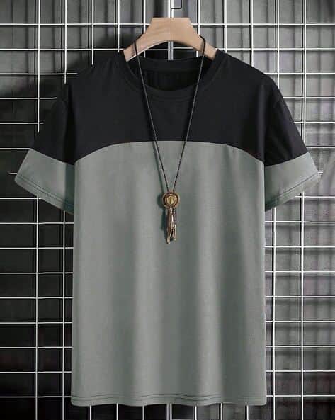 Clafoutis Men Colourblock Regular Fit Round-Neck T-Shirt