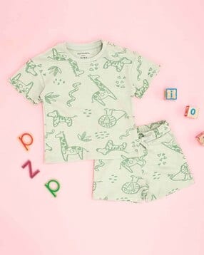 pantaloons baby Crew-Neck T-Shirt & Shorts Set-picture-20