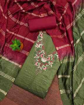 svaraa Women Embroidery Unstitched Dress Material-picture-12