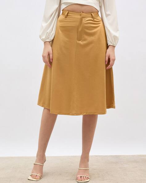 Women A-Line Midi Length Skirt