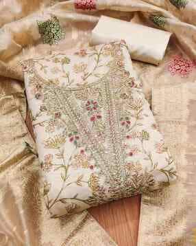 Women Embroidered 3-Piece Unstitched Dress Material