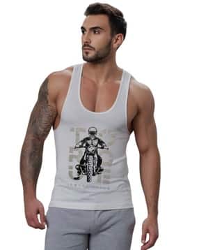 looks united Men Printed Scoop-Neck Vest-picture-23