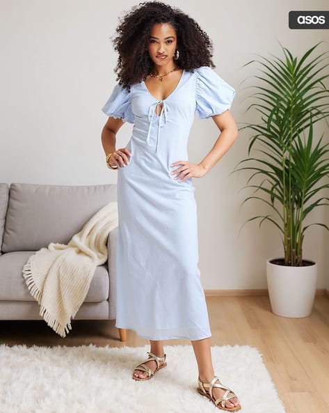 Buy Blue Dresses for Women by ASOS DESIGN Online | Ajio.com