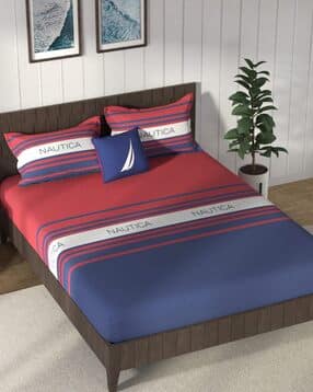 nautica Cotton Bedsheet with 2 Pillow Covers-picture-30