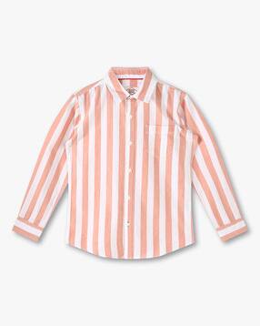 lee cooper Boys Striped Slim Fit Shirt with Patch Pocket-picture-37