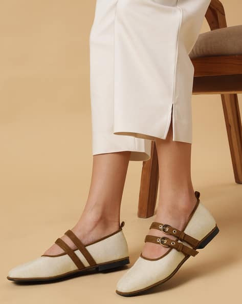 Marc Loire Women Round-Toe Ballerinas with Buckle-Accent - Image 1