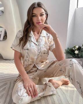jade & julie Women Floral Print Shirt & Pyjamas Set-picture-10